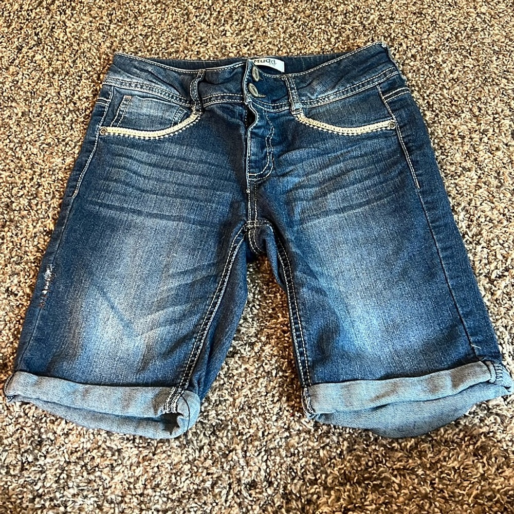 Kids size 14, Mudd blue jean shorts